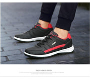 Men Sneakers Casual Shoes Breathable Lace up Mens Spring Leather Shoes Men - Ernadi