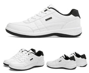 Men Sneakers Casual Shoes Breathable Lace up Mens Spring Leather Shoes Men - Ernadi