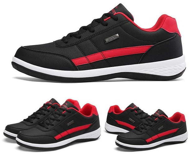 Men Sneakers Casual Shoes Breathable Lace up Mens Spring Leather Shoes Men - Ernadi