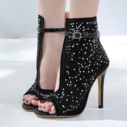 Pumps High Heels Buckle Shoes Ladies Sandals Stiletto
