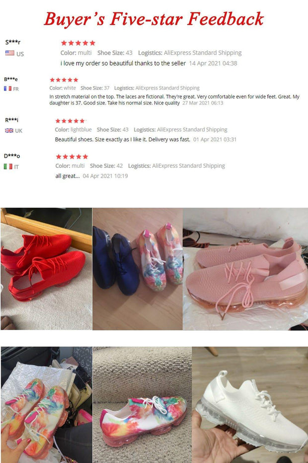Women Breathable Sneakers Color Matching Mesh Lace Up Ladies Casual Shoes Outdoor Flat Sport Vulcanized Shoes - Ernadi