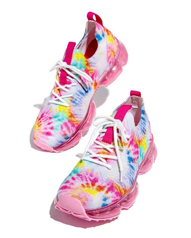 Women Breathable Sneakers Color Matching Mesh Lace Up Ladies Casual Shoes Outdoor Flat Sport Vulcanized Shoes - Ernadi