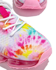Women Breathable Sneakers Color Matching Mesh Lace Up Ladies Casual Shoes Outdoor Flat Sport Vulcanized Shoes - Ernadi