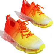 Women Breathable Sneakers Color Matching Mesh Lace Up Ladies Casual Shoes Outdoor Flat Sport Vulcanized Shoes - Ernadi