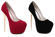 Stripper Flock Wedding Shoes High Heel Pumps