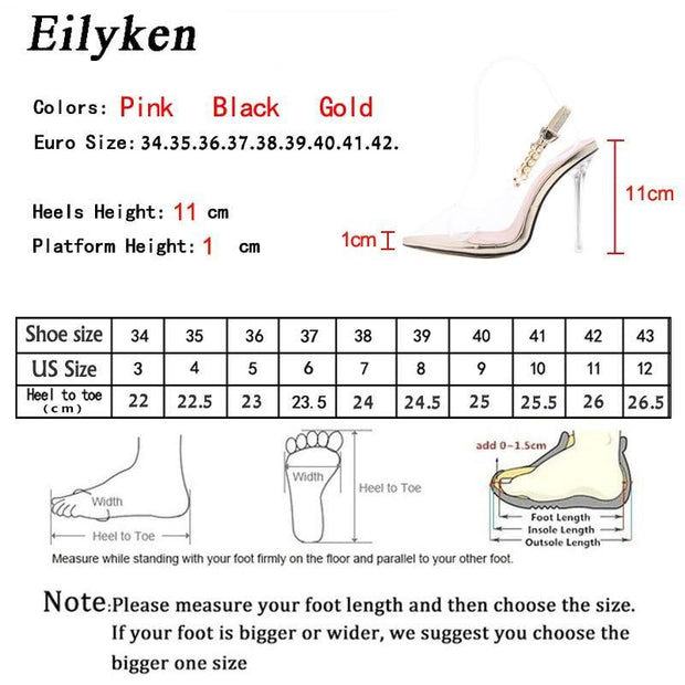 Transparent Pumps Pointed Toe Crystal Heel Ladies Stiletto - Ernadi