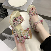 Lace Leisure Women Wedges Heeled Women Shoes Summer Sandals Party Platform High Heels Shoes Woman