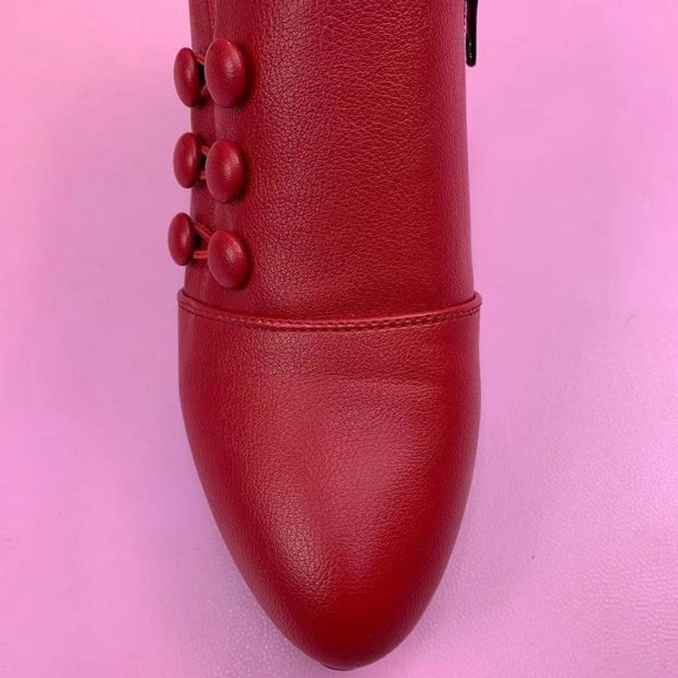 Classic Women's Shoes Pointed Toe Pumps Patent Leather High Heels Boat Party Wedding Red Wedding