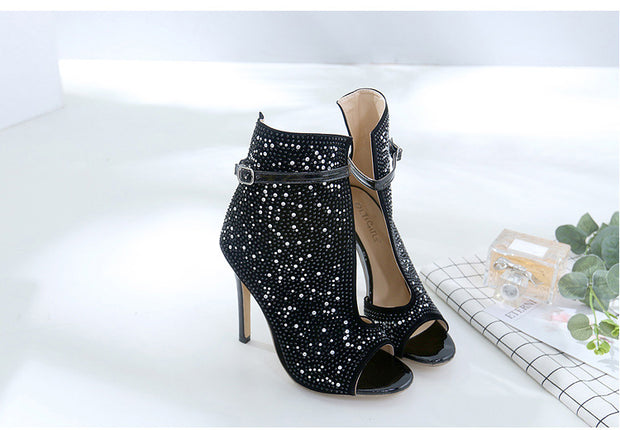 Pumps High Heels Buckle Shoes Ladies Sandals Stiletto