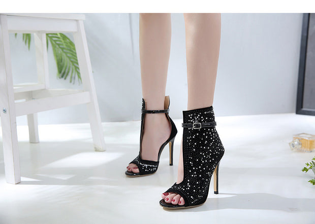 Pumps High Heels Buckle Shoes Ladies Sandals Stiletto