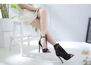 Pumps High Heels Buckle Shoes Ladies Sandals Stiletto