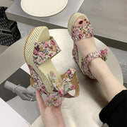 Lace Leisure Women Wedges Heeled Women Shoes Summer Sandals Party Platform High Heels Shoes Woman